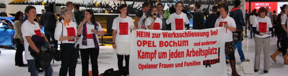 Opel-Soliaktion: Montag, 8. 12. 14 um 17 Uhr, Bochum, Willy-Brandt-Platz, vor dem Rathaus