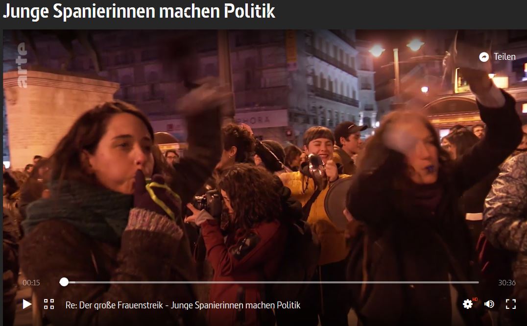 Filmtipp: „Der Große Frauenstreik – Junge Spanierinnen machen Politik!“ auf ARTE bis 09.07.2018