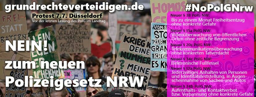 7.Juli Demo gegen das neue Polizeigesetz in NRW